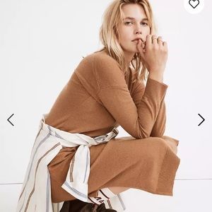 Madewell (Re)sourced Cashmere V-Neck Midi Dress